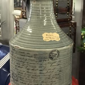 Script Lettering Vase