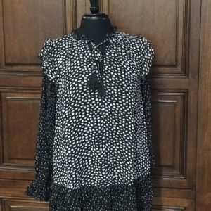 Umgee Black Mix Long Sleeve Animal Print Dress