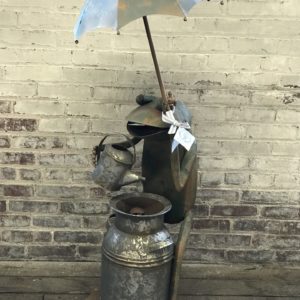 Frog Fountain With Umbrella