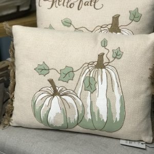Rectangular Sage Pumpkin Pillow
