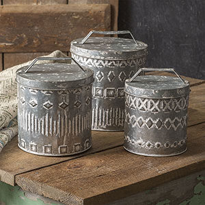 Metal Boho Canister Set