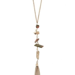 Natural Stone Tassel Necklace