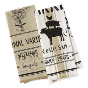 Going To Market Print Dishtowel Set