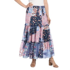 Alecia Patchwork Maxi Skirt