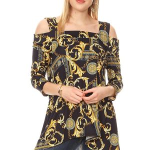 Asymmetric Black Tunic Top