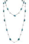 Turquoise Stone Pearl Necklace