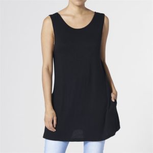 Denise Long Swing Reversible Black Tank