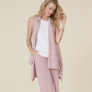 Good Vibes Pink Drape Vest