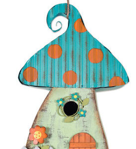 Blue Mushroom Birdhouse