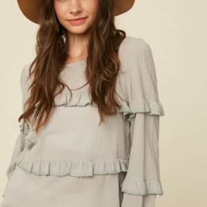 Gray Layered Top