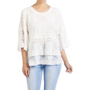 Kayleigh Crochet White Top