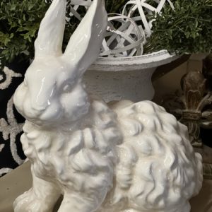 Crouching White Rabbit