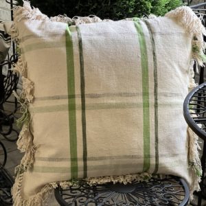 Green Plaid Pillow