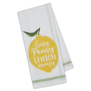 Lemony Squeezy Embellished Dishtowel