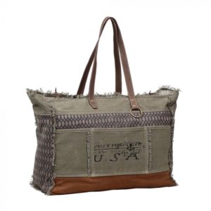 Honey Bee Print Weekender Bag