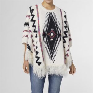 Coco + Carmen Nora Eyelash Aztec Poncho