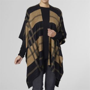 Artisan Ruana Black And Tan Block