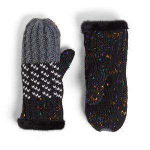 Coco + Carmen Black/White Lumi Mittens