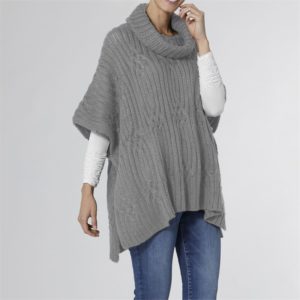 Coco + Carmen Colleen Oversized Cowl Neck Cable Poncho